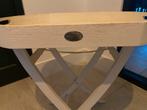 Sidetable rivendael wit, Huis en Inrichting, Ophalen, 50 tot 100 cm, Zo goed als nieuw, Ovaal