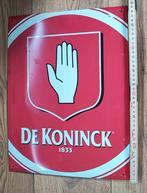 De Koninck 1833 bier reclamebord blik, Verzamelen, Merken en Reclamevoorwerpen, Ophalen of Verzenden, Zo goed als nieuw, Reclamebord