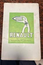 Auto service- instructieboekje Renault 4 1957, Boeken, Auto's | Boeken, Ophalen of Verzenden, Gelezen, Renault
