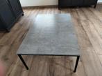 Moderne salontafel met betonlook blad, Ophalen, 100 tot 150 cm, 50 tot 100 cm, Modern