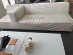 Witte lederen 4-persoonsbank Sur&Plus, Ophalen, Gebruikt, Rechte bank, 200 tot 250 cm