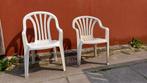 Witte plastic tuinstoelen, Ophalen, Gebruikt, Plastic