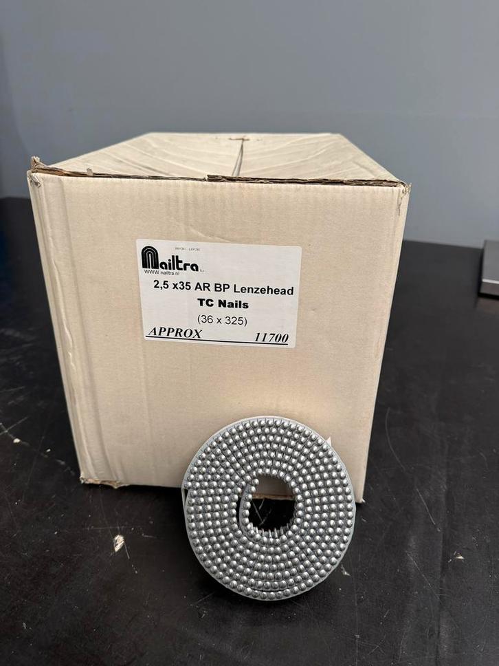 Spoelnagels Bolkop 2.5 x 35 mm | Plastic gebonden 0 | Blank, Doe-het-zelf en Verbouw, IJzerwaren en Bevestigingsmiddelen, Nieuw