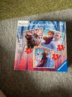Frozen puzzel 3 in 1, Ophalen of Verzenden, 10 tot 50 stukjes, Zo goed als nieuw