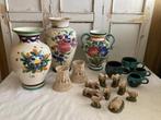 Brocante grote vazen - Grote & kleine mokjes - lampenkapjes, Antiek en Kunst, Ophalen of Verzenden