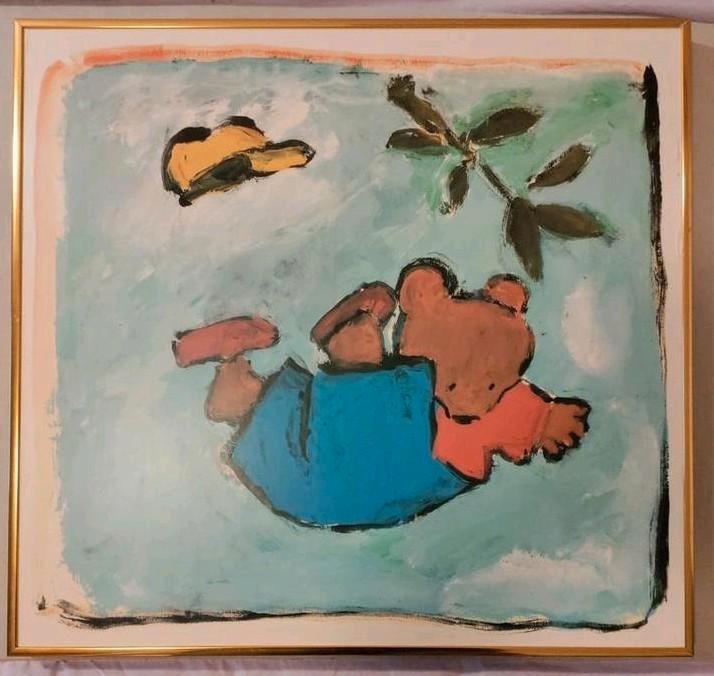 Schilderij van een Beertje Pippeloentje door Harry Geelen, Antiek en Kunst, Kunst | Schilderijen | Klassiek, Ophalen of Verzenden