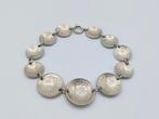 Zilveren munten armband, Wilhelmina, 21 cm., Sieraden, Tassen en Uiterlijk, Armbanden, Gebruikt, Info@zilverwebsite.nl, Verzenden