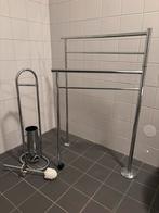 Handdoekenrek & WC Houder - Chroom, Ophalen of Verzenden, Zo goed als nieuw, Zwart, Handdoekenrek