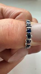 Te koop witgouden ring met saffieren stenen, Wit, Ophalen of Verzenden, Zo goed als nieuw, Dame