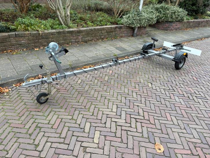 Boot trailer aanhanger kar motorboot rib speedboot 4,50 M., Watersport en Boten, Boottrailers, Gebruikt, Overige typen, Minder dan 1500 kg
