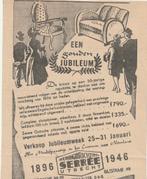 Retro reclame 1946 Woninginrichting Serrée Utrecht jubileum, Ophalen of Verzenden, Overige typen