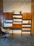 Vintage  vrijtaand COMBIFORM modular wandmeubel teak, Huis en Inrichting, Kasten | Wandmeubels, Ophalen, Zo goed als nieuw, 25 tot 50 cm