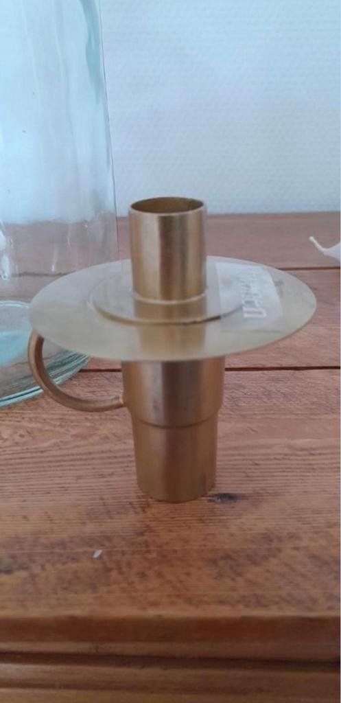 Vtwonen goudkleurige kaarsen houder voor op een fles, Huis en Inrichting, Woonaccessoires | Kandelaars en Kaarsen, Nieuw, Minder dan 25 cm