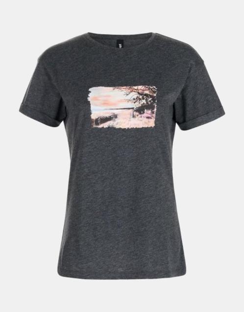Shoeby Eksept Landscape Top t-shirt shirt grijs met print S, Kleding | Dames, T-shirts, Nieuw, Maat 36 (S), Grijs, Korte mouw