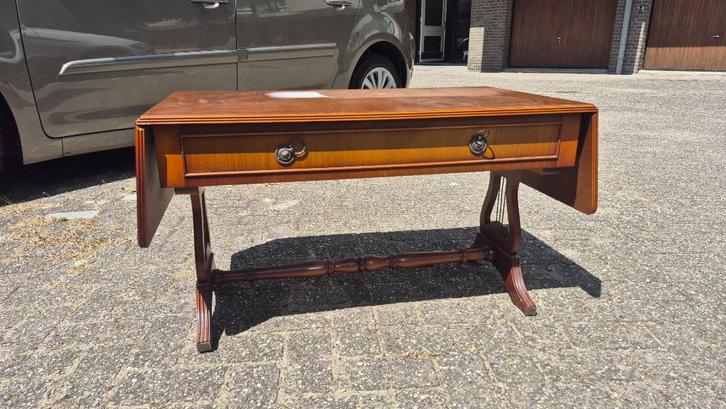 Salontafel, Huis en Inrichting, Tafels | Salontafels, Gebruikt, 50 tot 75 cm, 50 tot 100 cm, 100 tot 150 cm, Rechthoekig, Overige houtsoorten