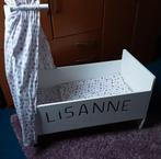Houten poppenbedje poppenwiegje met bekleding, Kinderen en Baby's, Speelgoed | Houten speelgoed, Ophalen, Zo goed als nieuw