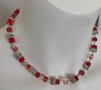 Exclusieve design ketting/collier handgemaakt met Swarovski, Verzenden, Nieuw, Rood, Steen of Mineraal