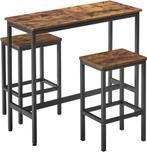 Bartafel met krukken - 100 x 40 x 90 cm (2 sets beschikbaar), Ophalen, Info@trend24.nl, Zo goed als nieuw, W&w company trading b.v.