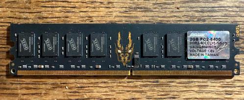 2GB DDR2-RAM 240-pin PC2-6400U Black Dragon GB24GB6400C5DC, Computers en Software, RAM geheugen, Zo goed als nieuw, Desktop, 2 GB