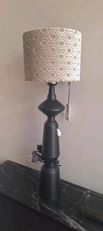 Prachtige mat zwarte lamp met of zonder kap light & living, Huis en Inrichting, Lampen | Tafellampen, 50 tot 75 cm, Nieuw, Ophalen of Verzenden