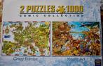 2 Legpuzzels 1000 st - 1x gelegd - Comic Collection, Ophalen of Verzenden, Zo goed als nieuw