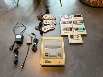 Super Nintendo (SNES) met 7 spellen! beschikbaar voor biedingen