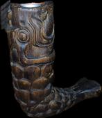 Handgesneden Houten Vis Kandelaar, Ophalen of Verzenden