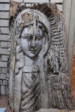 grote wandplaat massief hout Madonna / Maria, Antiek en Kunst, Ophalen