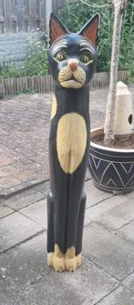 Decoratie houten kat, Antiek en Kunst, Antiek | Overige Antiek, Ophalen of Verzenden