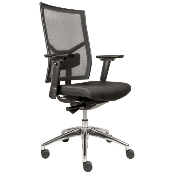 MN Almeria Bureaustoel Zwart Chroom Netweave, Huis en Inrichting, Bureaustoelen, Ophalen of Verzenden