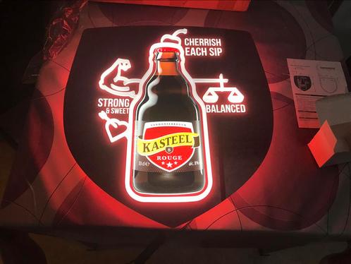 Kasteelbier rouge LED lichtreclame,nieuw, Verzamelen, Merken en Reclamevoorwerpen, Nieuw, Lichtbak of (neon) lamp, Ophalen of Verzenden