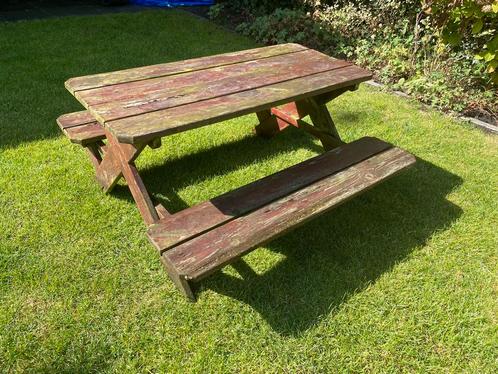 Kinder picknicktafel, Tuin en Terras, Picknicktafels, Gebruikt, Rechthoekig, Hout, Kinderpicknicktafel, Ophalen