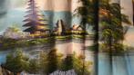 Vintage Indonesische Doek - Jaren 60 Souvenir, Antiek en Kunst, Kunst | Schilderijen | Klassiek, Ophalen of Verzenden