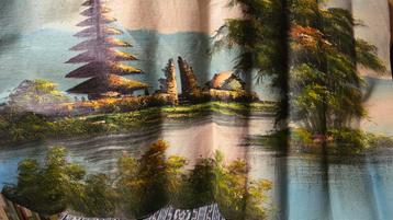 Vintage Indonesische Doek - Jaren 60 Souvenir beschikbaar voor biedingen