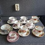 9 Porseleijnen koffie en thee servies uit Engeland., Antiek en Kunst, Ophalen