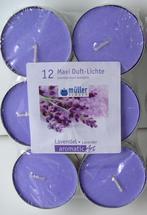 GEURKAARSEN GROTE WAXINEKAARSEN DIA 6 CM LILA 12 STUKS, Diversen, -, -, Nieuw, Ophalen of Verzenden