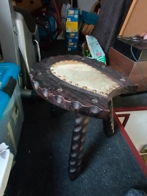 Spaans hoefijzer krukje, Antiek en Kunst, Curiosa en Brocante, Ophalen of Verzenden