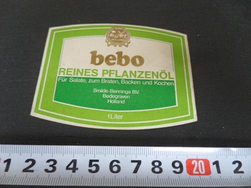 sticker Bodegraven Smilde Benninga bv BEBO Reines Pflanzenöl, Verzamelen, Stickers, Zo goed als nieuw, Bedrijf of Vereniging, Ophalen