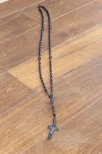 Houten rozenkrans 130 cm, Ophalen of Verzenden, Zo goed als nieuw, Sieraad, Christendom | Katholiek