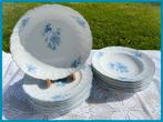 Brocant eetservies servies borden blauw, Antiek en Kunst, Ophalen of Verzenden