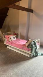 Ikea spijlenbed, wit, uitschuifbaar, Ophalen, Gebruikt, 180 cm of meer, 85 tot 100 cm