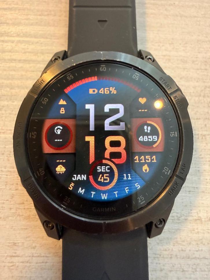 Garmin Epix Gen 2 Sapphire Smartwatch, Sieraden, Tassen en Uiterlijk, Sporthorloges, Zo goed als nieuw, Android, Zwart, Afstand