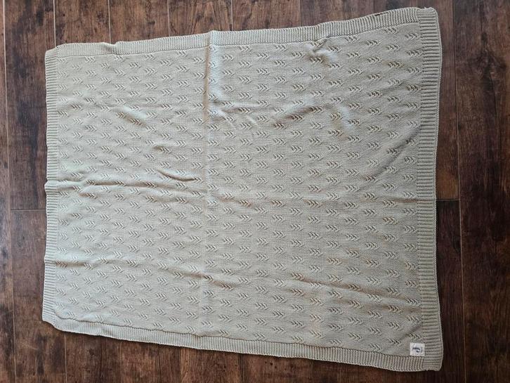 Jollein wiegdeken grain knit - olive green, Kinderen en Baby's, Dekens, Slaapzakjes en Inbakerproducten, Gebruikt, Deken, 100 cm of meer