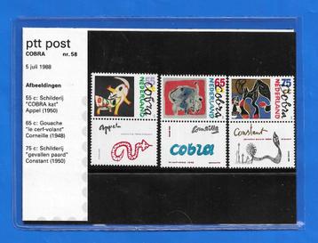 Postzegelmapje 58 - COBRA 1988 beschikbaar voor biedingen