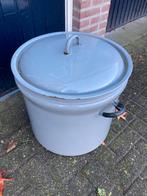 Grote geëmailleerde wasketel met deksel., Antiek en Kunst, Ophalen