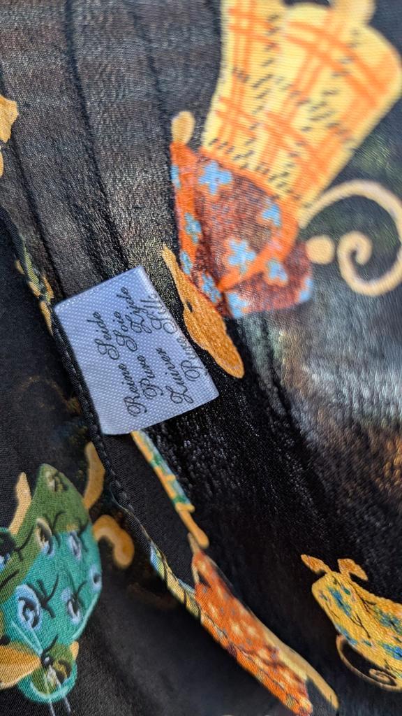 Vintage Zijden Sjaal, Kleding | Dames, Hoeden en Petten, Zo goed als nieuw, Ophalen of Verzenden