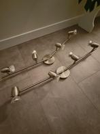 Set plafondspots (2 stuks) – RVS look – werkt goed, Ophalen, Gebruikt, Metaal, Modern