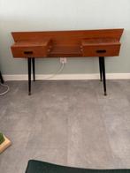 Pastoe vintage toilet tafeltje met glasplaat., Huis en Inrichting, Gebruikt, 50 tot 100 cm, Vintage, Ophalen of Verzenden