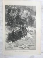 F.W.Burton: Seemanns Weihnachten, 1896, gravure 32x22cm., Ophalen of Verzenden, Motorboot of Zeilboot, Kaart, Foto of Prent