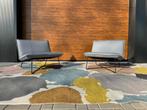 2 Nieuw Jess Design Earl Fauteuils archi stof blauw stoelen, Huis en Inrichting, Fauteuils, Nieuw, 75 tot 100 cm, Ophalen of Verzenden